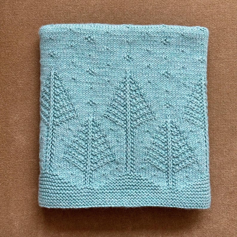 Pines Blanket Knitting Pattern
