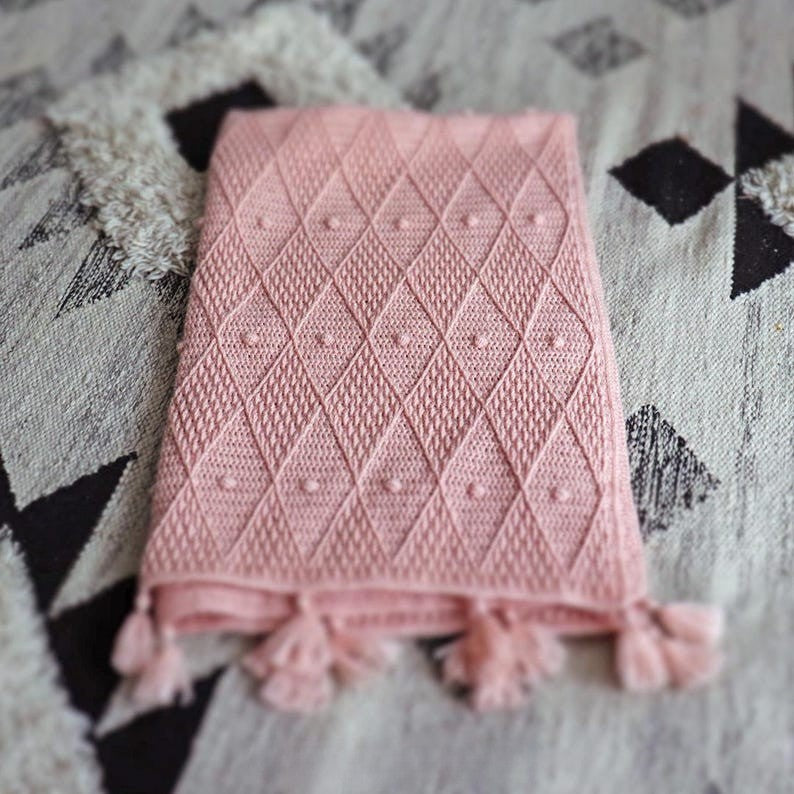 Blush Trellis Blanket Crochet Pattern