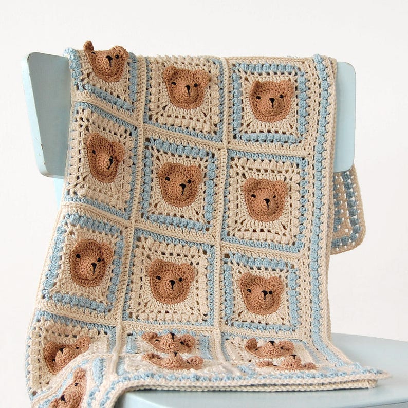 Little Teddy Blanket Crochet Pattern