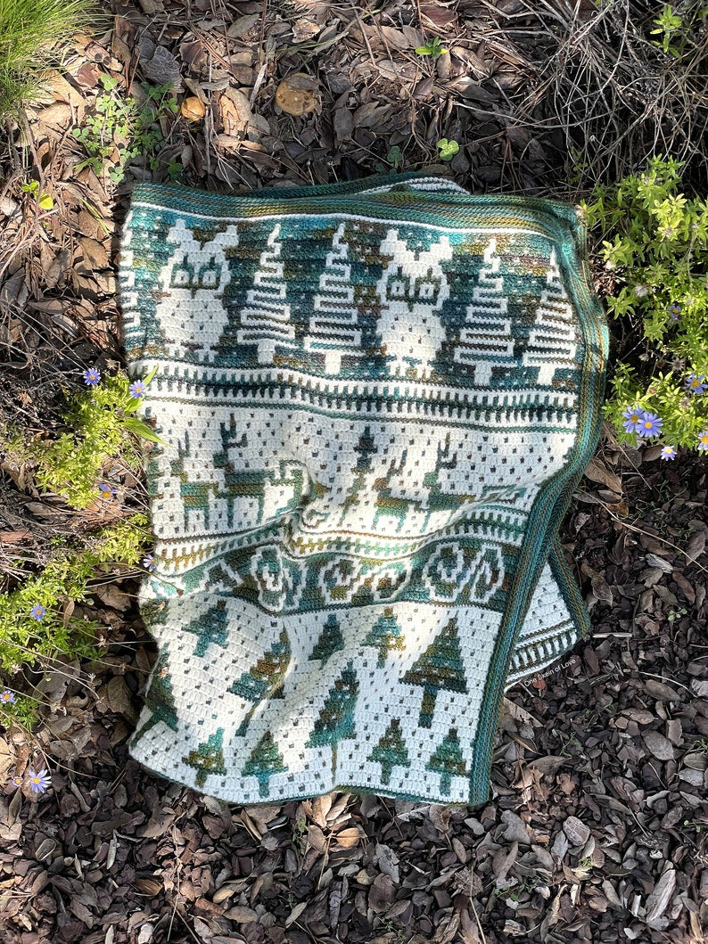 Enchanted Forest Blanket Crochet Pattern