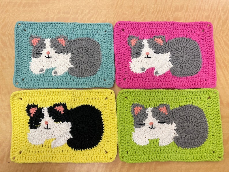 Cozy Cat Squares Crochet Pattern