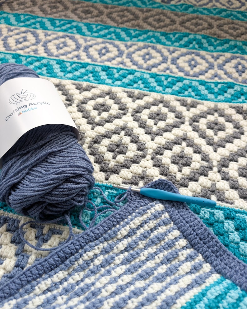 Ocean Jewel Blanket Crochet Pattern