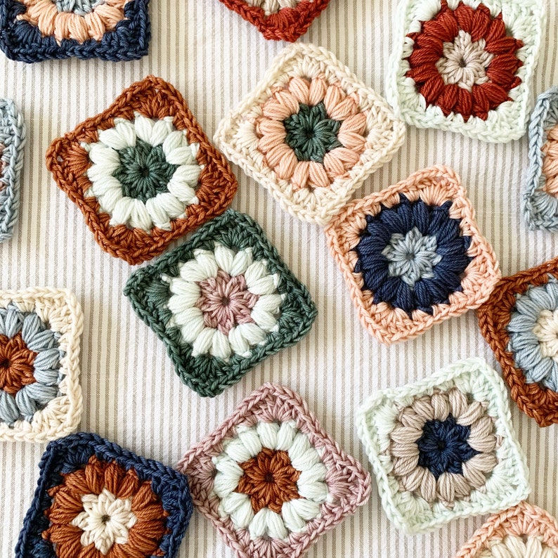 Granny Square Pillow Crochet Pattern