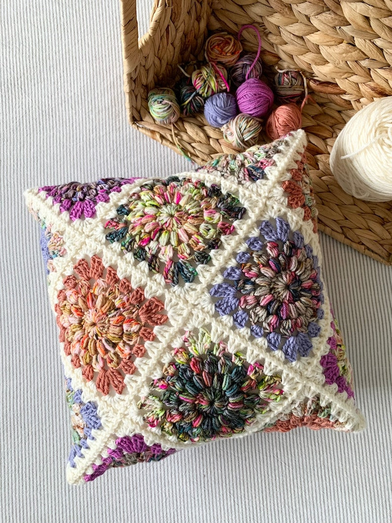 Colorful Pillow Crochet Pattern