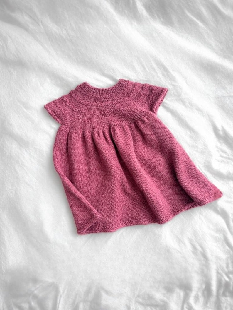 Rosy Yoke Dress Knitting Pattern