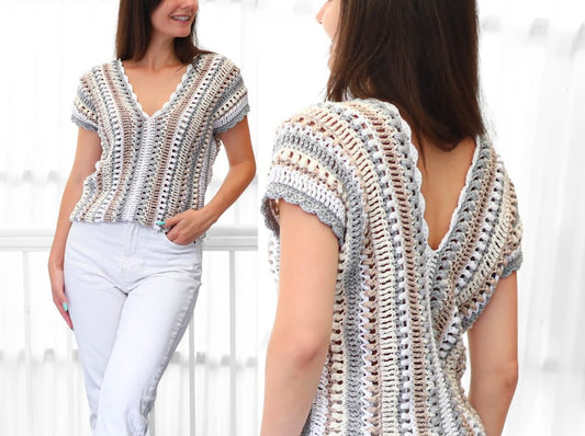 Breezy Stripes Top Crochet Pattern