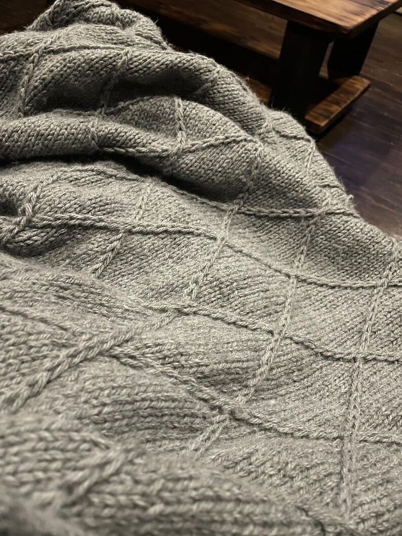Lattice Blanket Knitting Pattern
