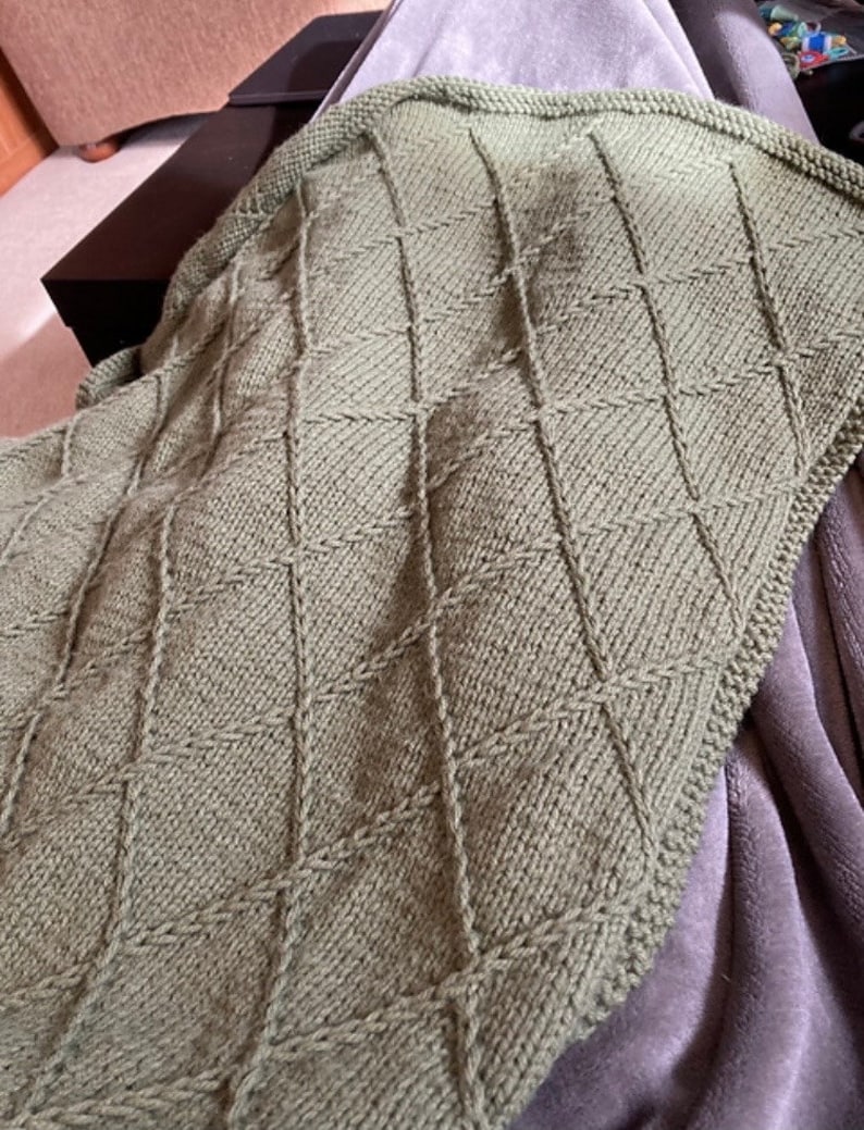 Lattice Blanket Knitting Pattern