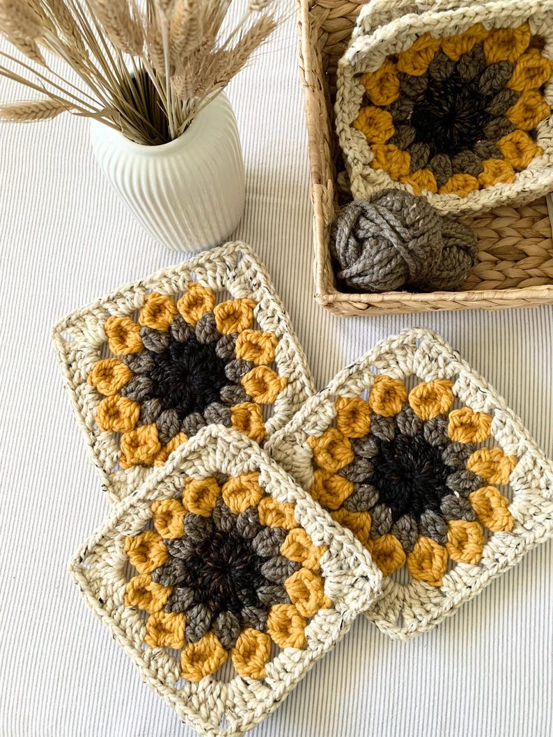 Sunflower Blanket Crochet Pattern