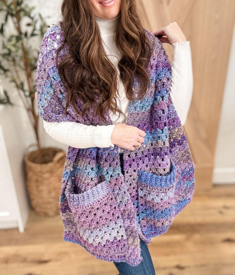 Cozy Pocket Shawl Crochet Pattern