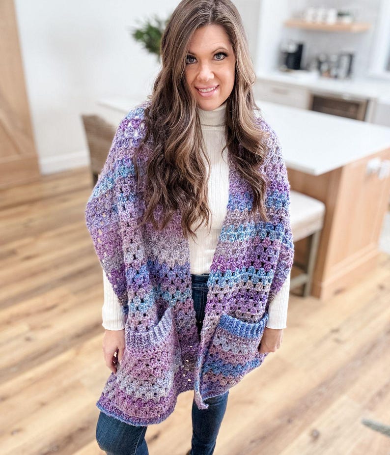 Cozy Pocket Shawl Crochet Pattern