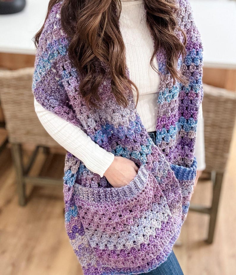 Cozy Pocket Shawl Crochet Pattern