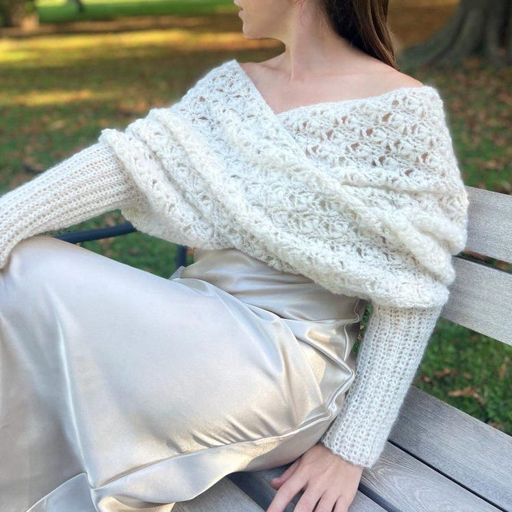 Snowfall Sweater Scarf Crochet Pattern