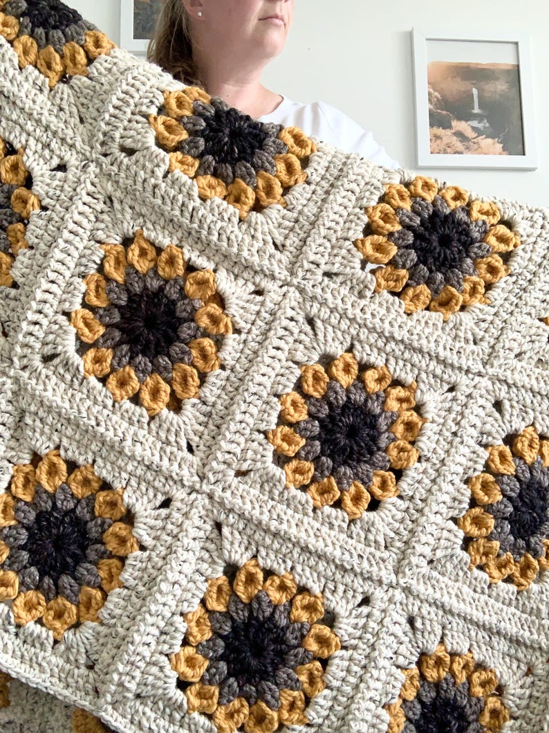 Sunflower Blanket Crochet Pattern