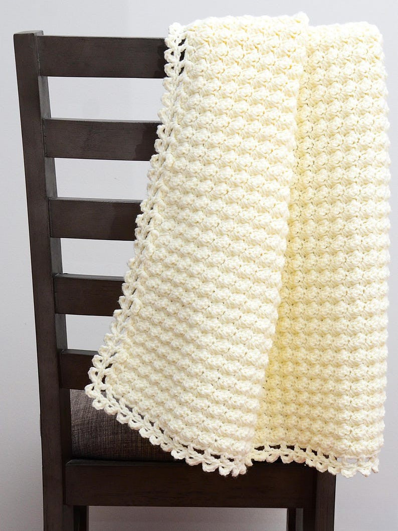 Ivory Lace Blanket Crochet Pattern