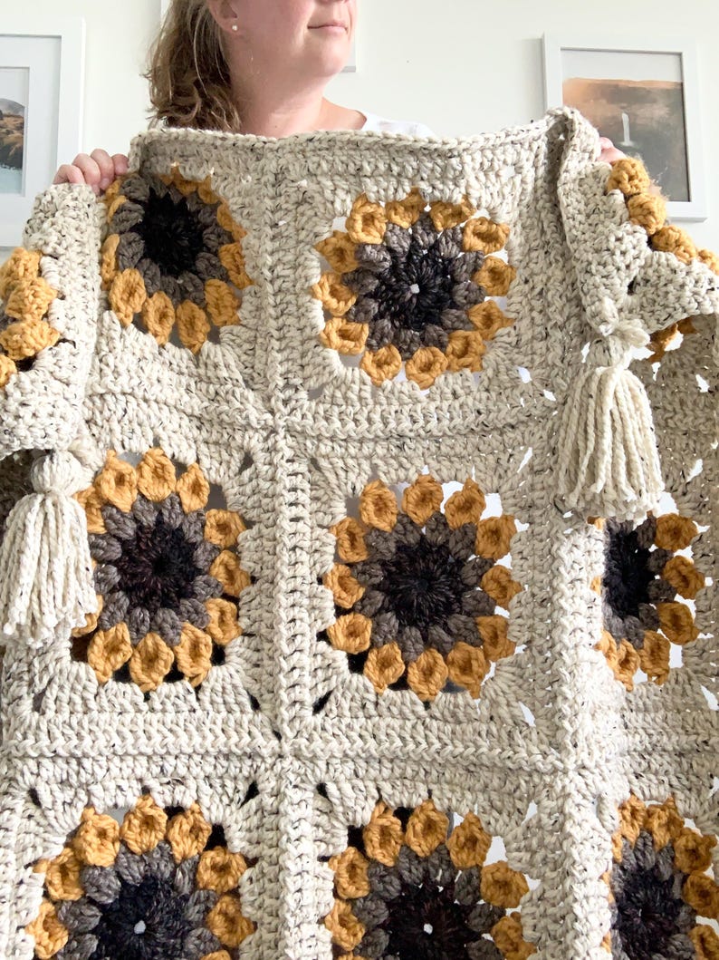 Sunflower Blanket Crochet Pattern