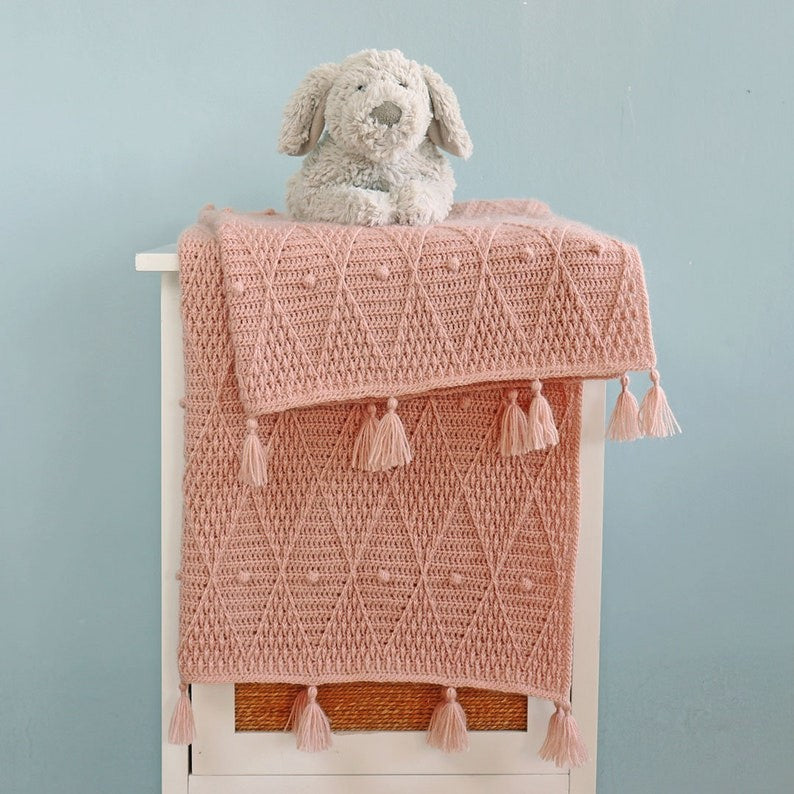 Blush Trellis Blanket Crochet Pattern