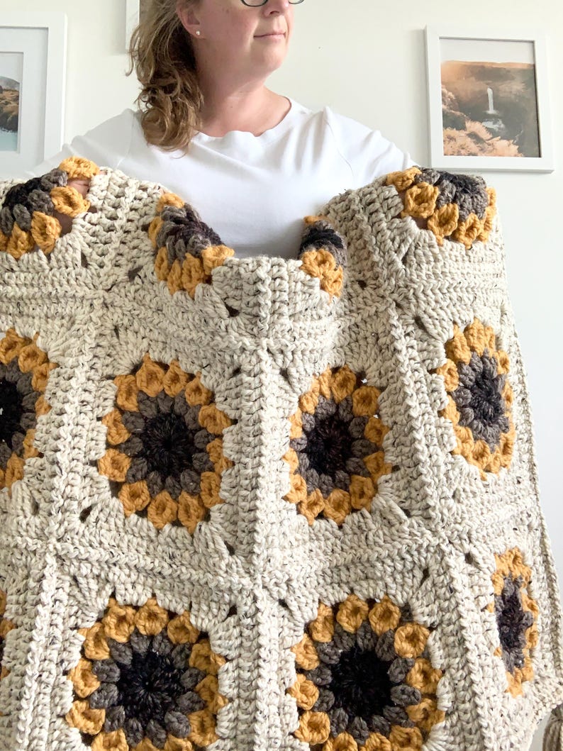 Sunflower Blanket Crochet Pattern