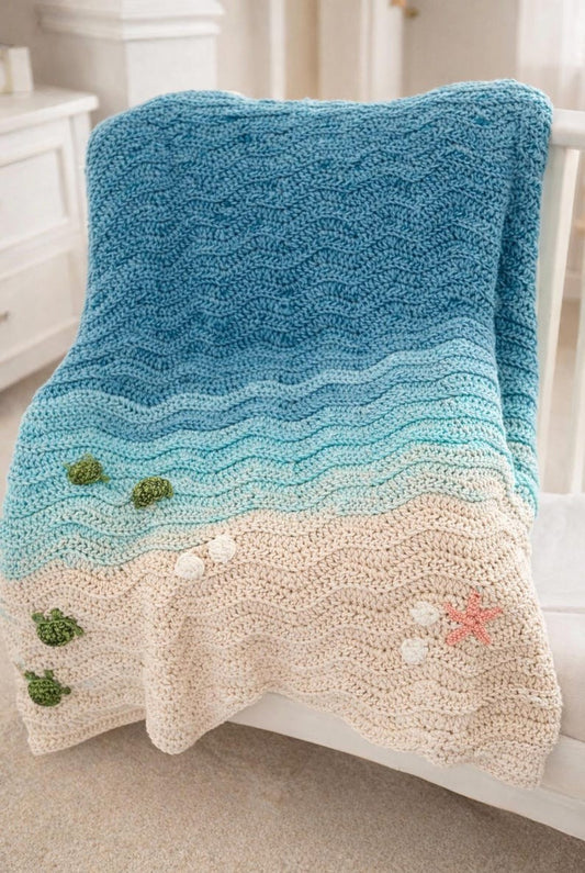 Turtle Tide Blanket Crochet Pattern