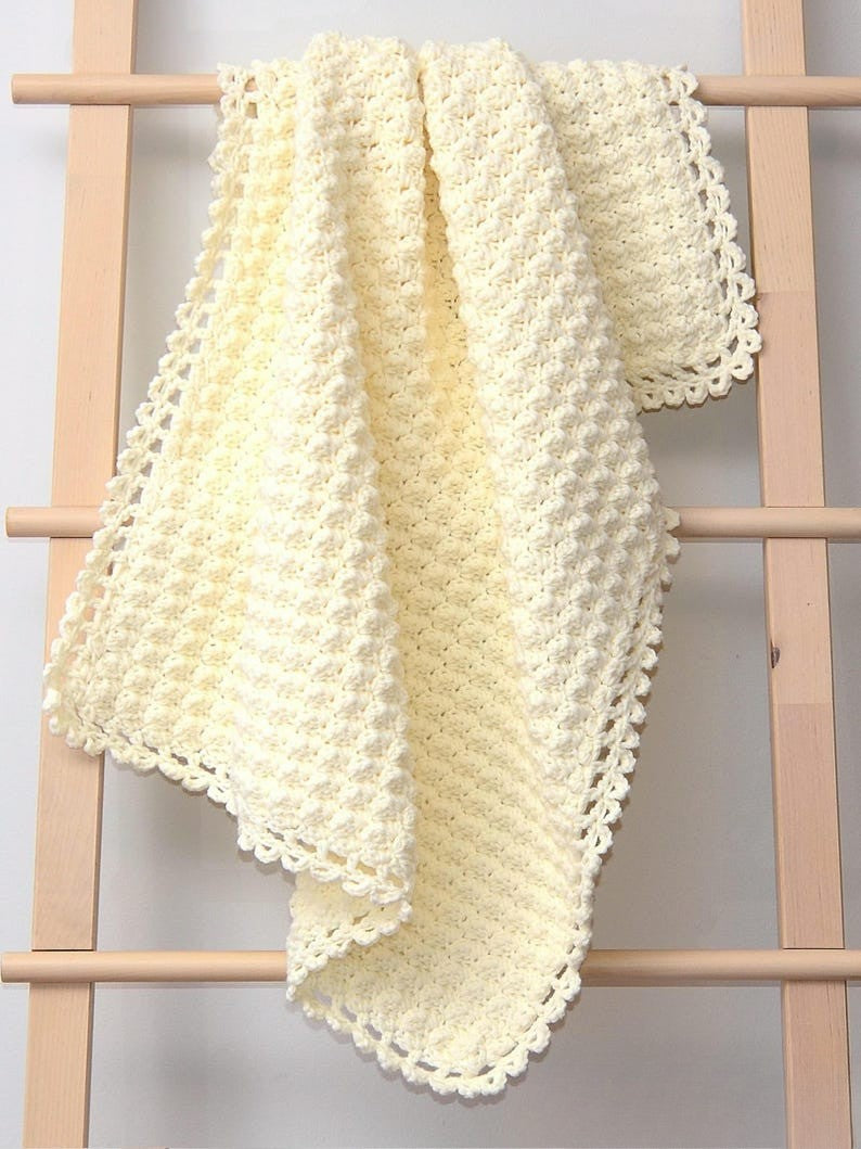 Ivory Lace Blanket Crochet Pattern