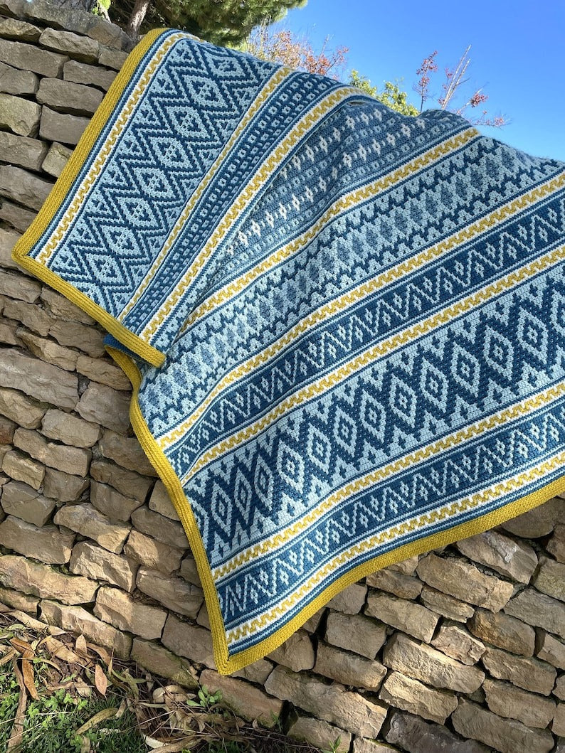 Geometry Blanket Crochet Pattern
