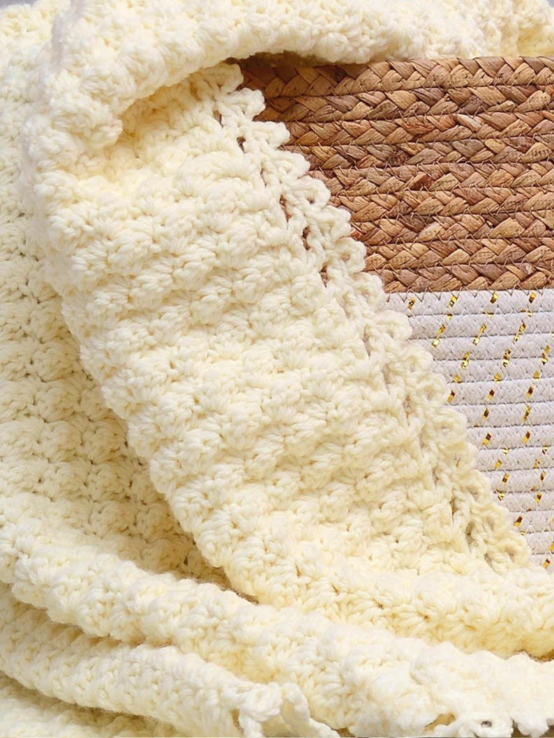 Ivory Lace Blanket Crochet Pattern