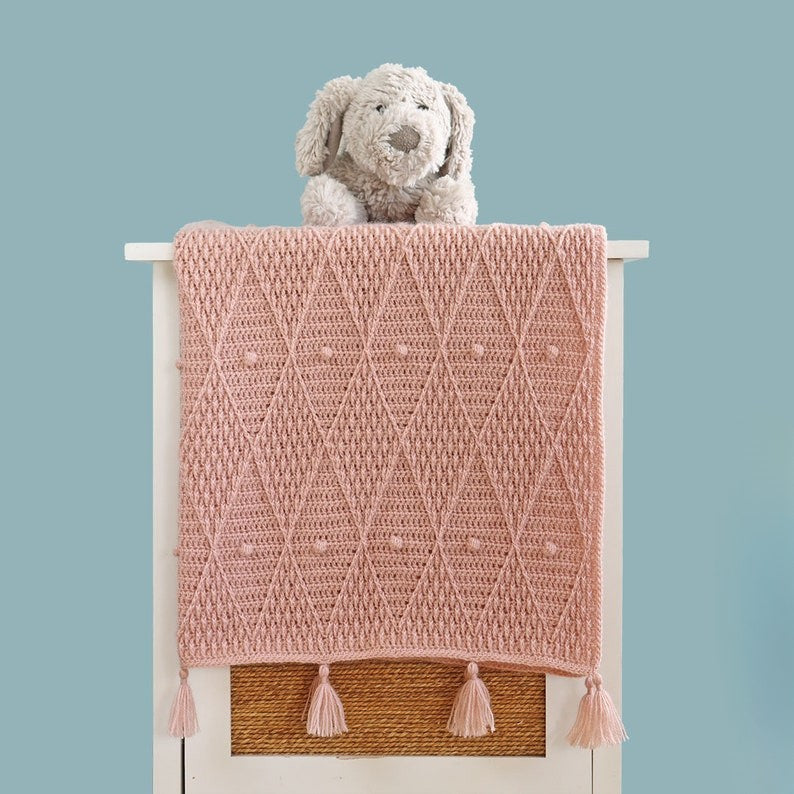 Blush Trellis Blanket Crochet Pattern