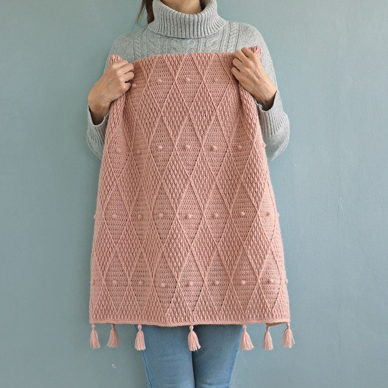Blush Trellis Blanket Crochet Pattern