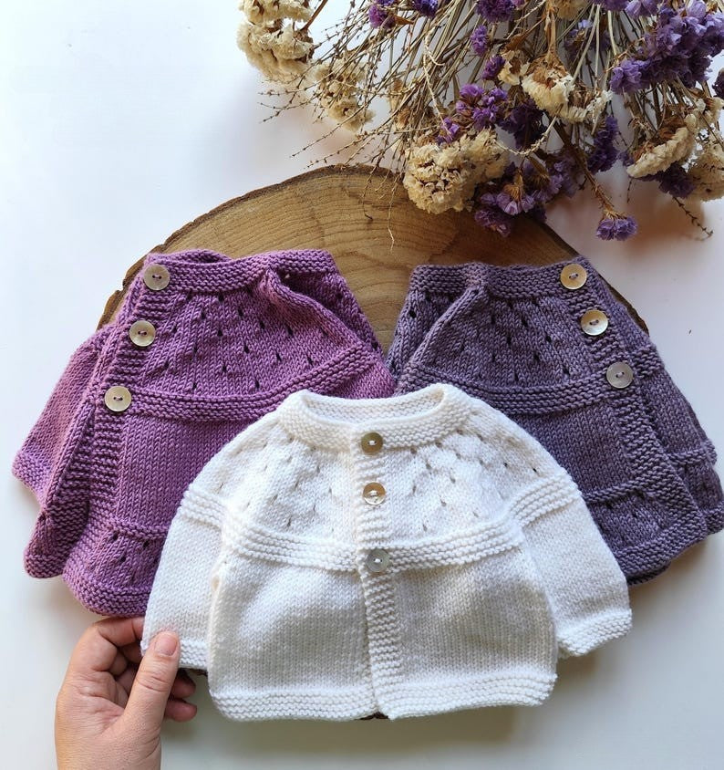 Lily Baby Cardigan Knitting Pattern