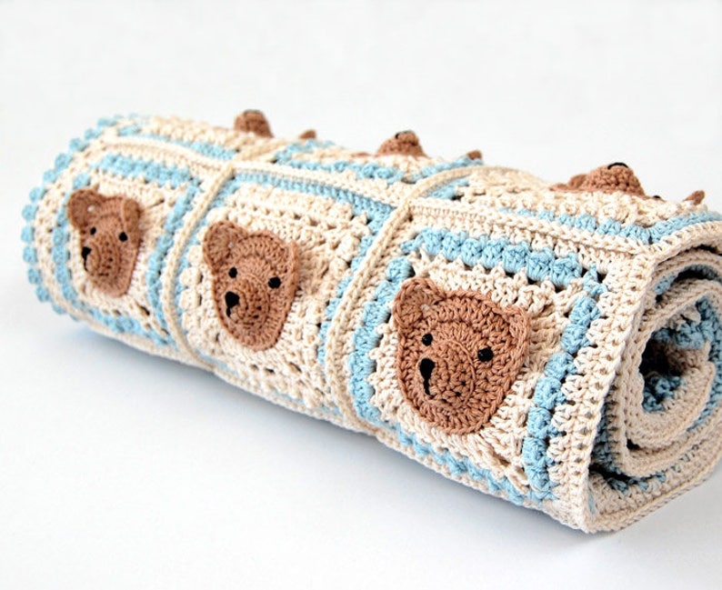 Little Teddy Blanket Crochet Pattern