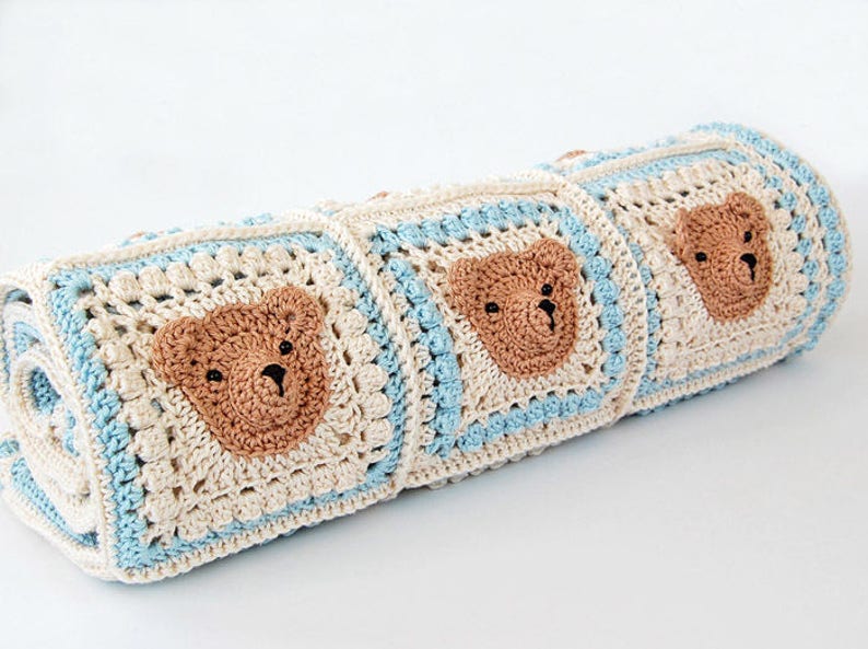 Little Teddy Blanket Crochet Pattern
