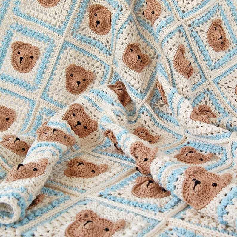 Little Teddy Blanket Crochet Pattern