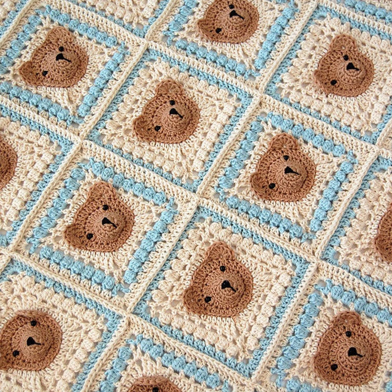 Little Teddy Blanket Crochet Pattern