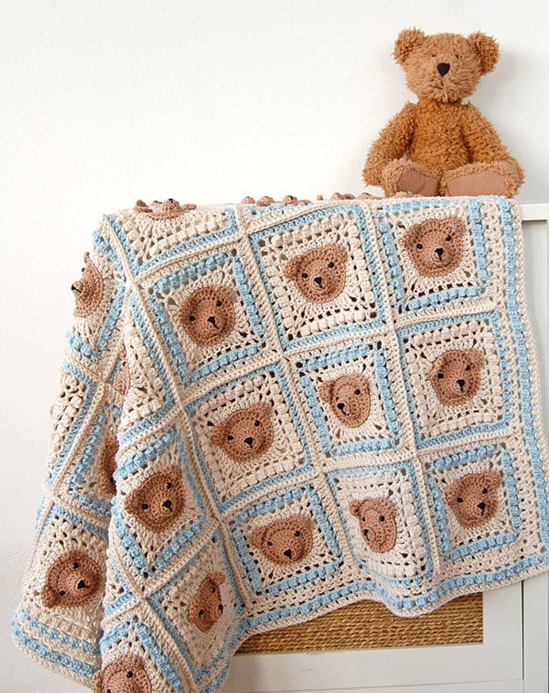 Little Teddy Blanket Crochet Pattern