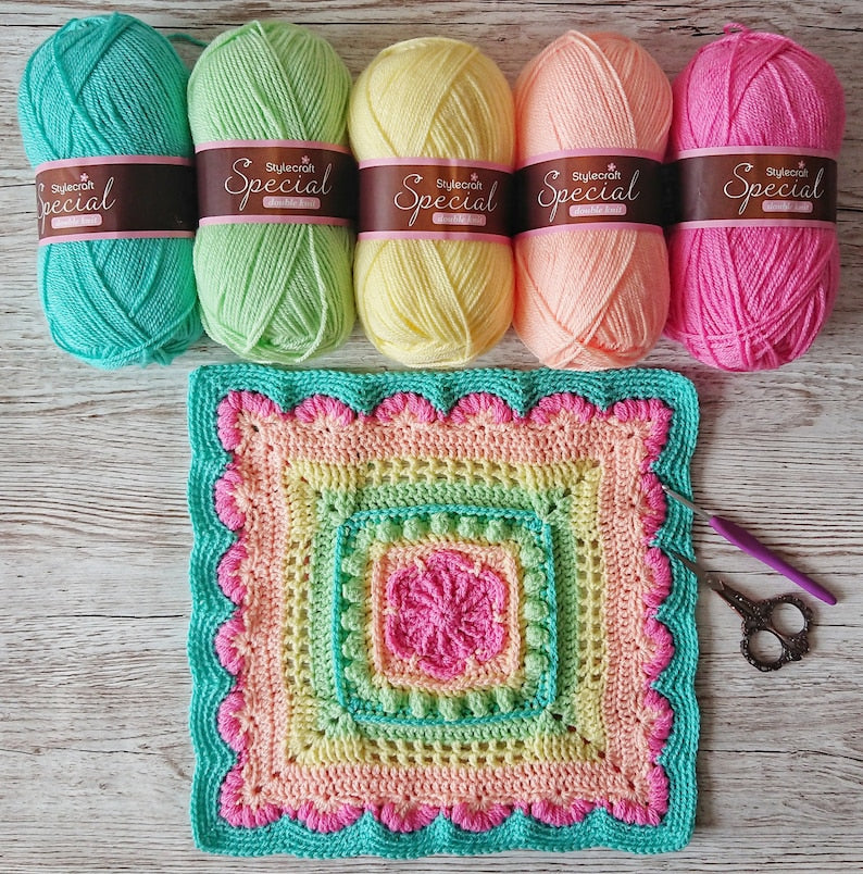 Vintage Rose Blanket Crochet Pattern