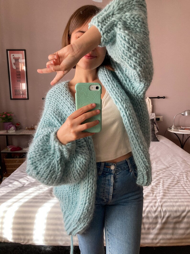 Cushion Cardigan Knitting Pattern