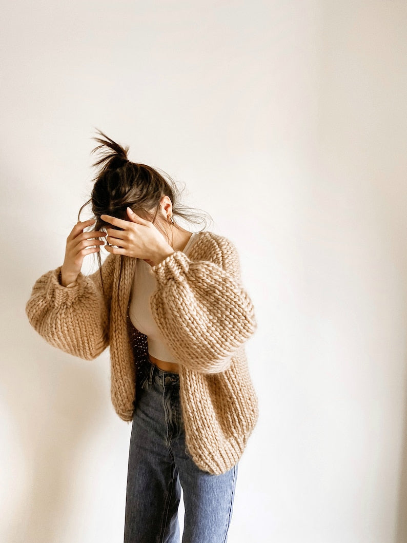 Cushion Cardigan Knitting Pattern