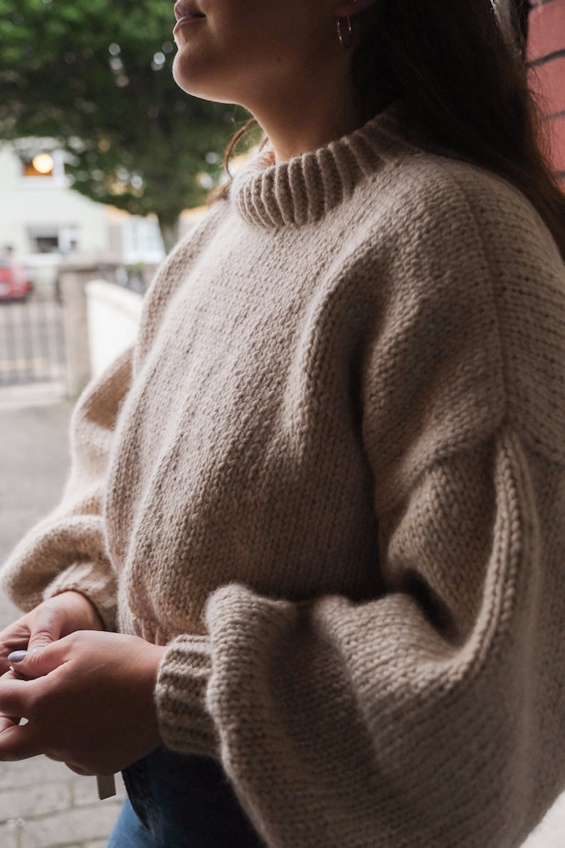 Almond Sweater Knitting Pattern