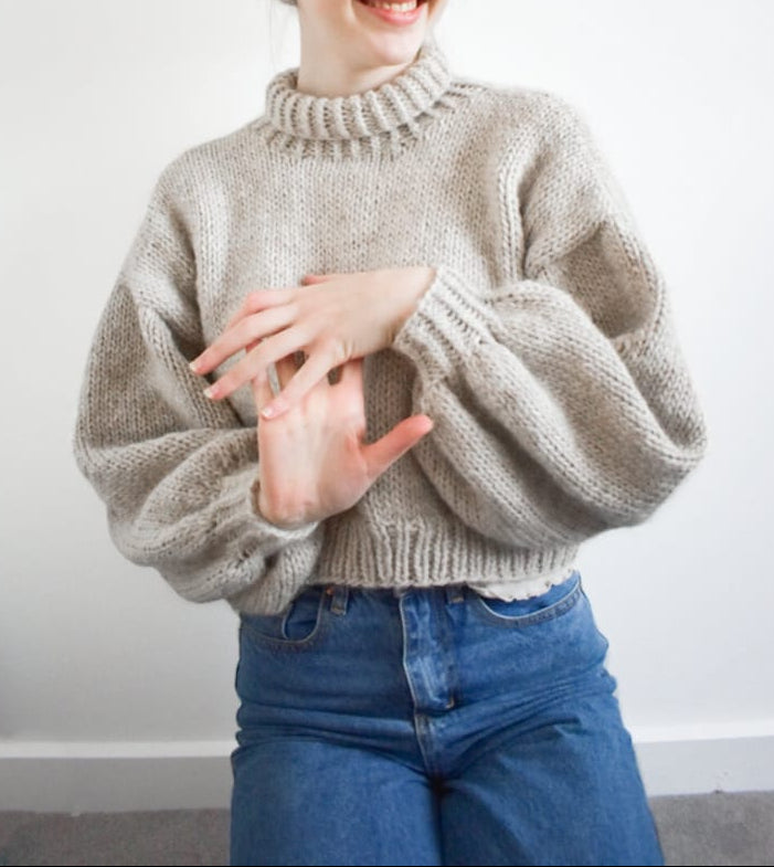Almond Sweater Knitting Pattern
