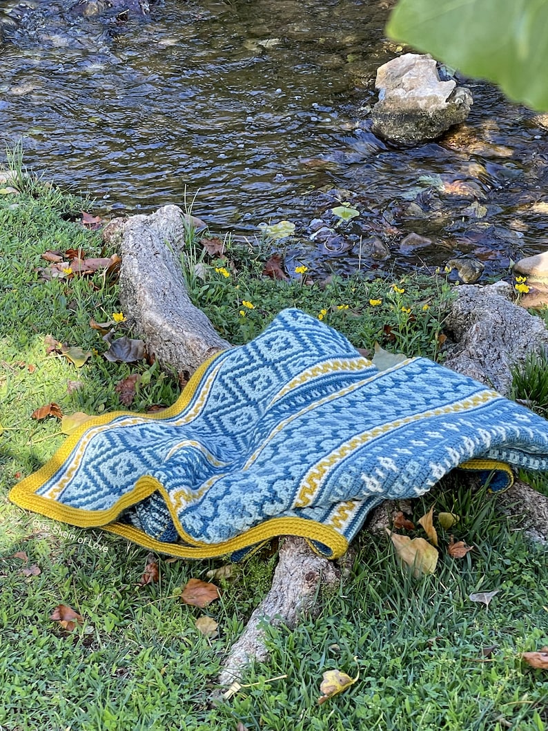 Geometry Blanket Crochet Pattern