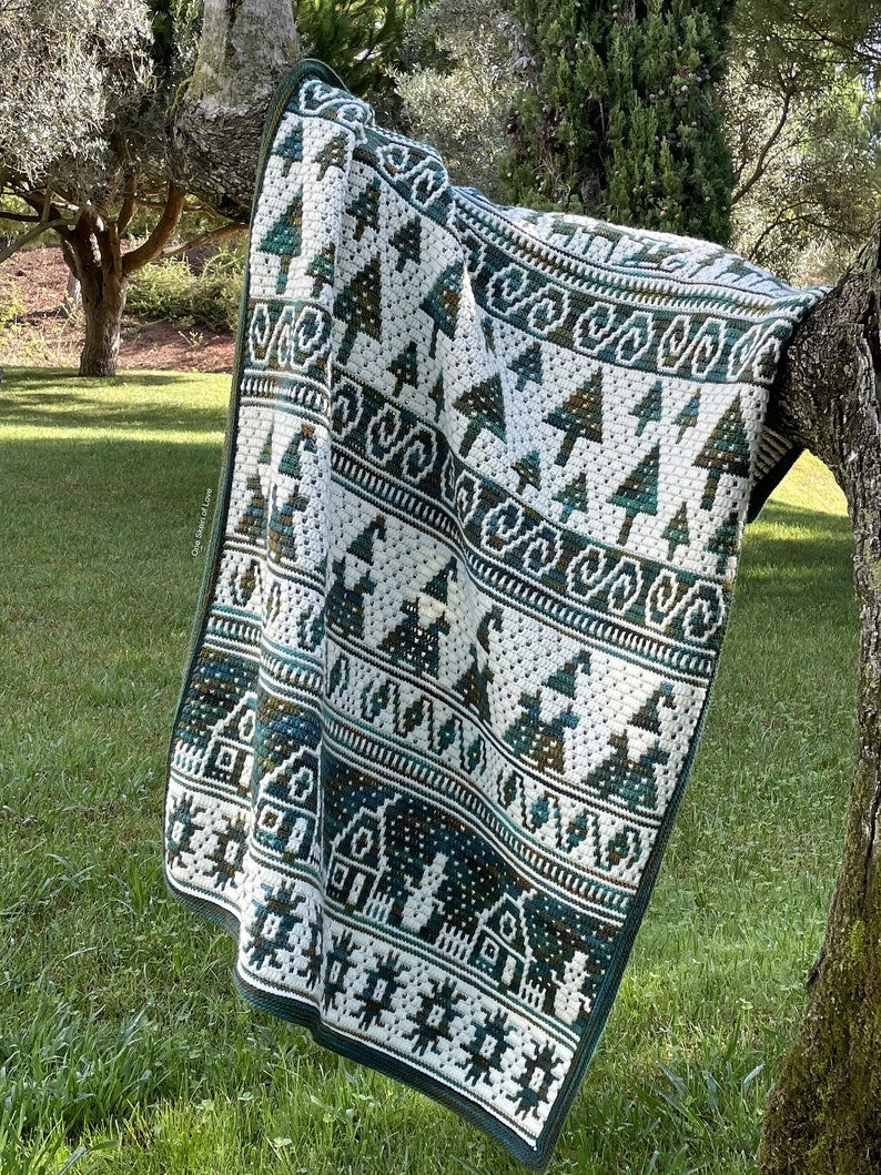 Enchanted Forest Blanket Crochet Pattern