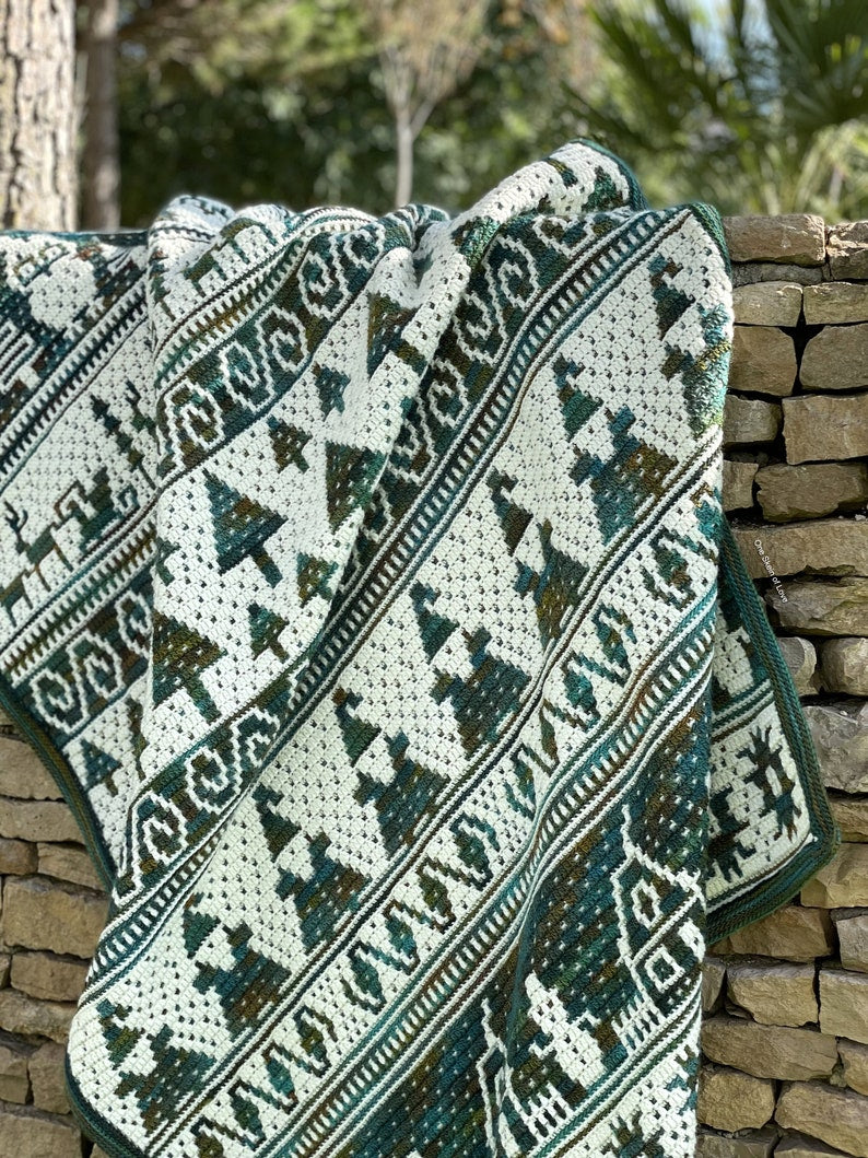 Enchanted Forest Blanket Crochet Pattern