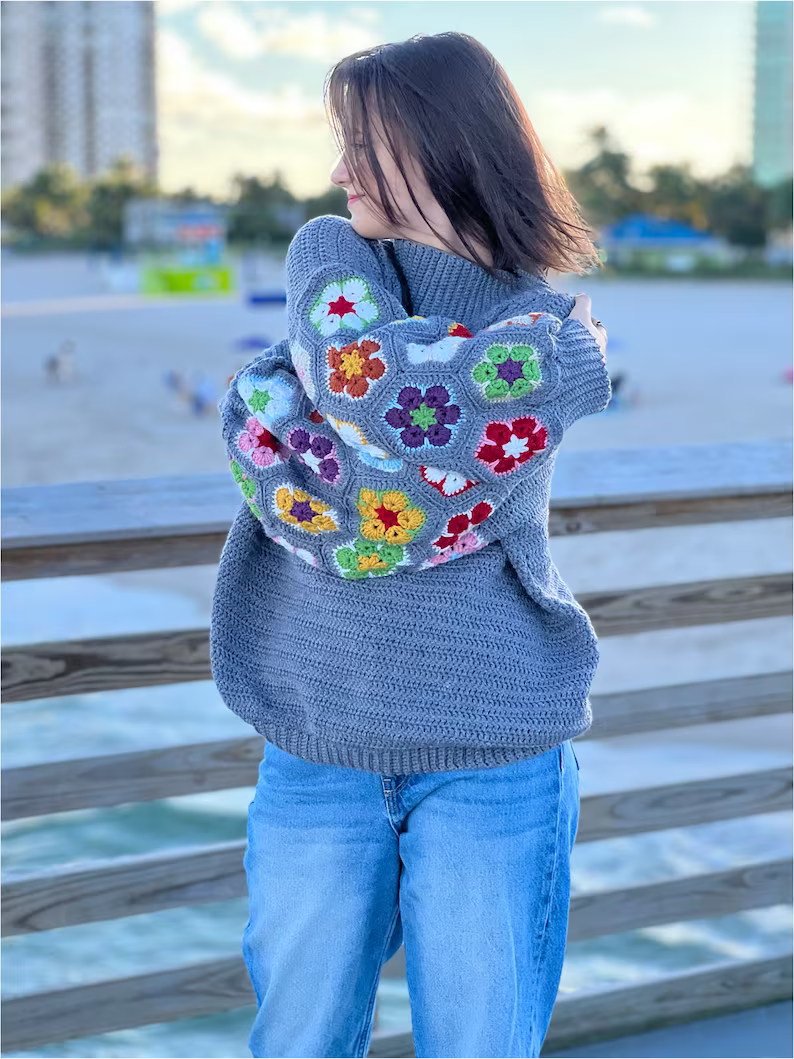 Flower Sweater Crochet Pattern