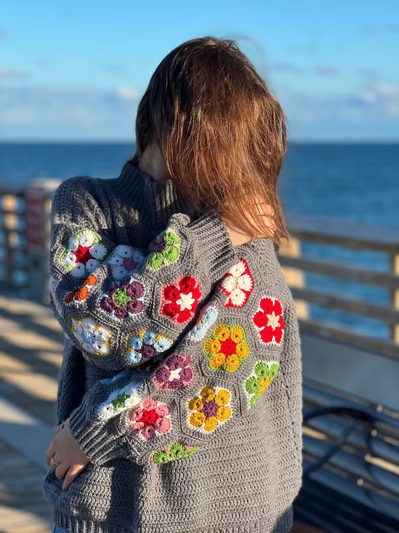 Flower Sweater Crochet Pattern