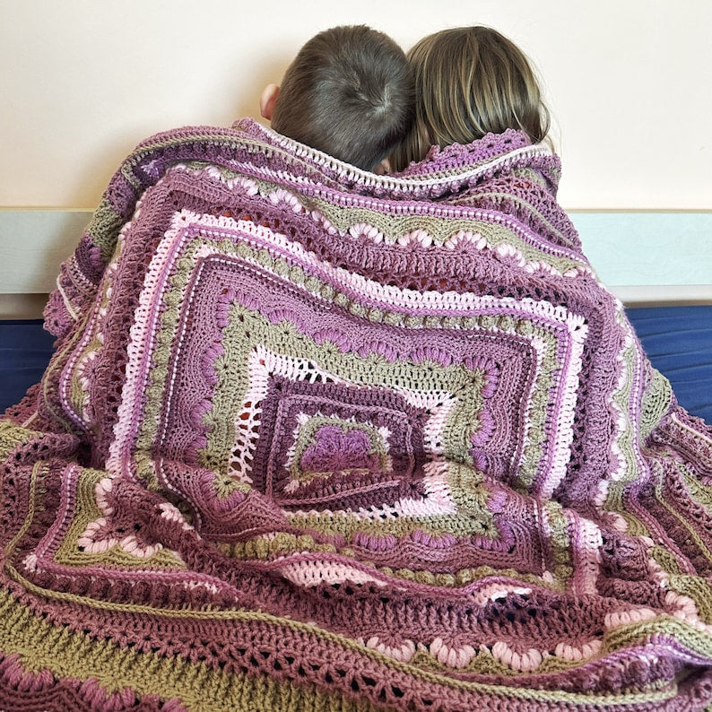 Vintage Rose Blanket Crochet Pattern