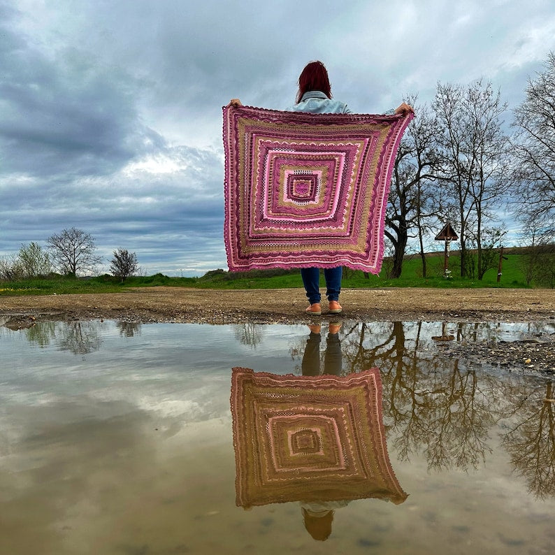 Vintage Rose Blanket Crochet Pattern