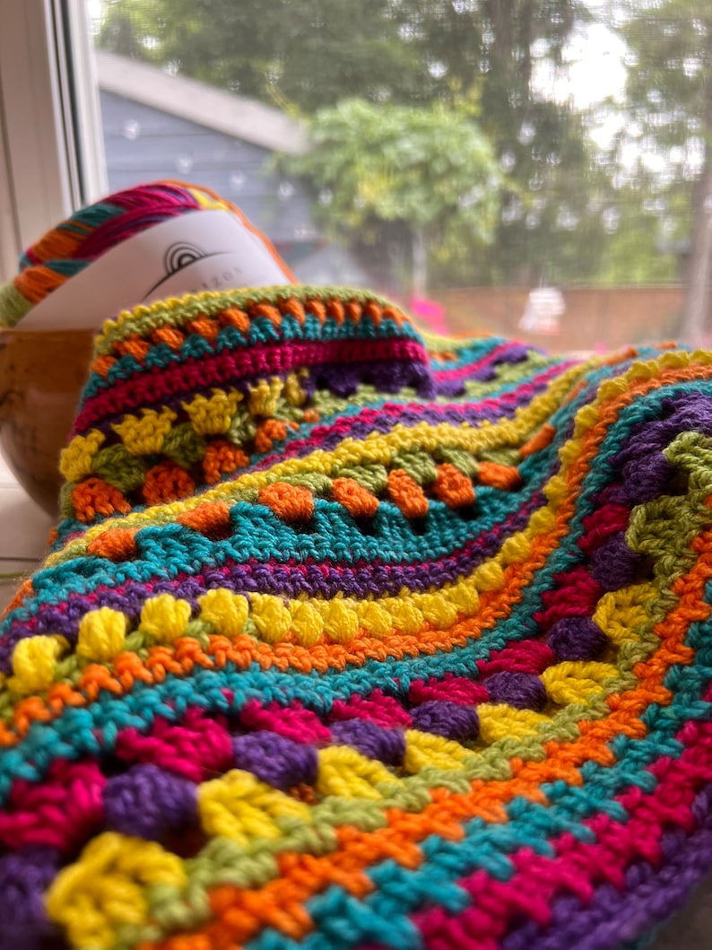 Colorburst Blanket Crochet Pattern
