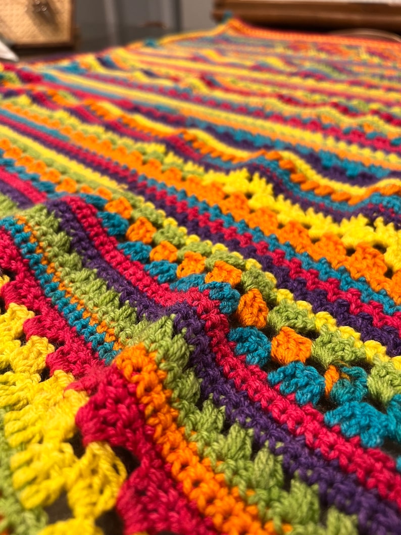 Colorburst Blanket Crochet Pattern