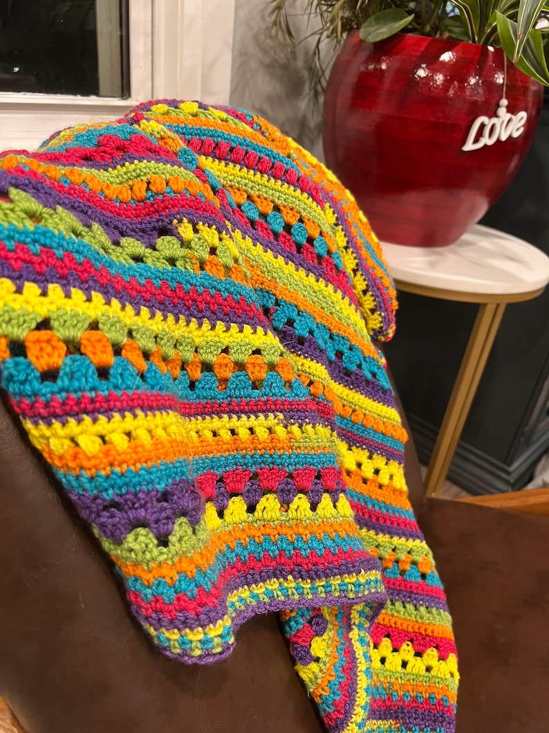 Colorburst Blanket Crochet Pattern