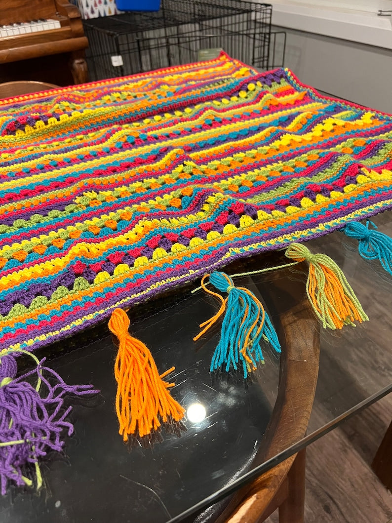Colorburst Blanket Crochet Pattern